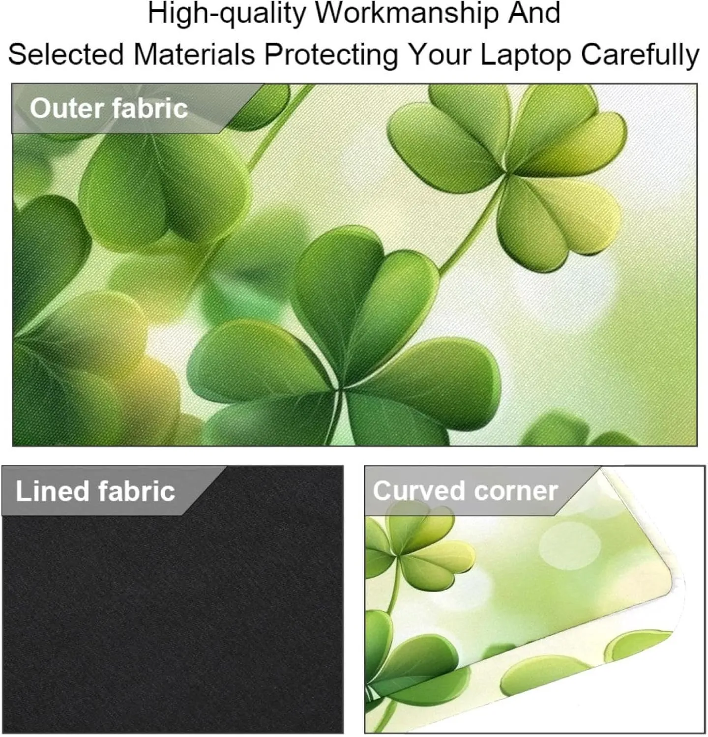 Spring Pattern with Twigs and Moon Laptop Shoulder Bag Slim Computer Briefcase Laptop Sleeve Messenger Case