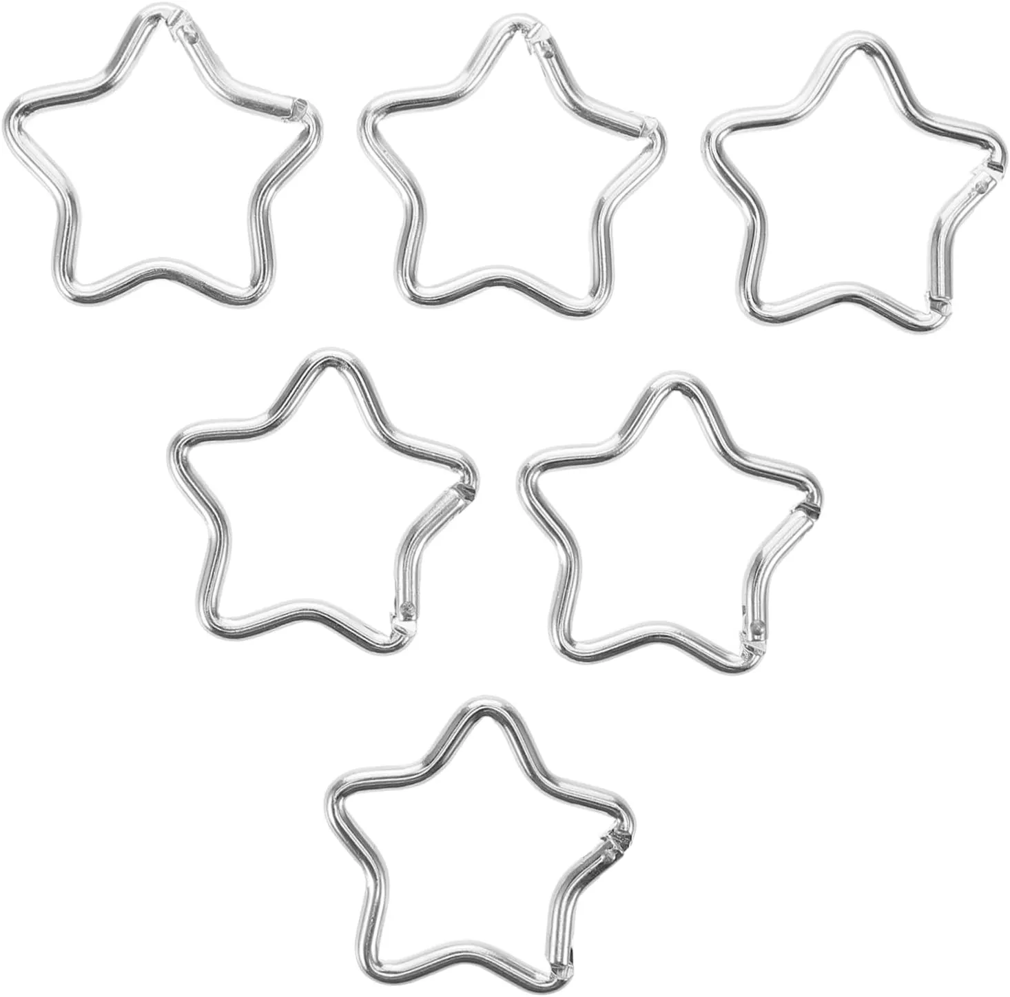 Star Shape Carabiner Keychain Clip Lightweight Aluminum Carabiner Clip 10 Pcs for Backpack Bags