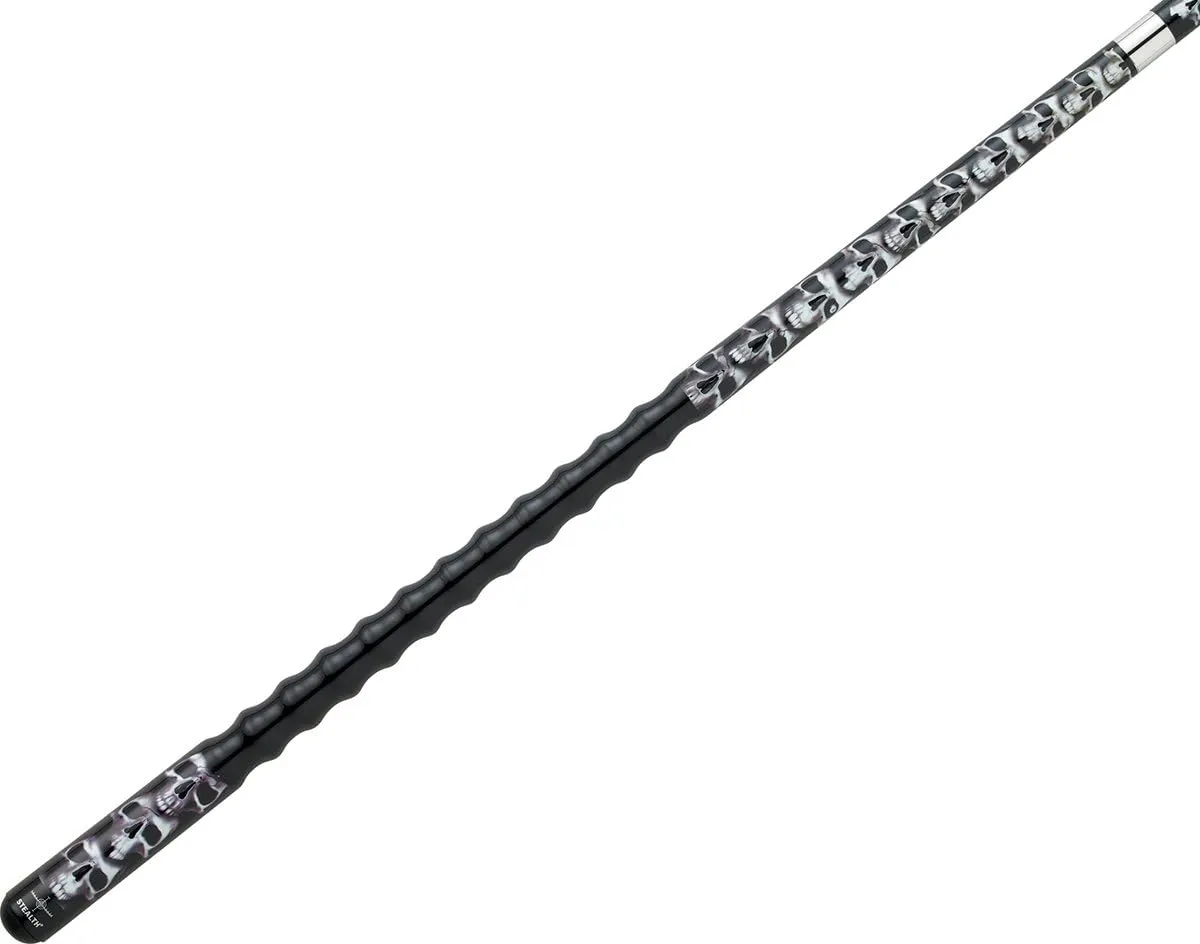 Stealth STH20 Black Stain w/Skull Overlays Pool/Billiards Cue Stick