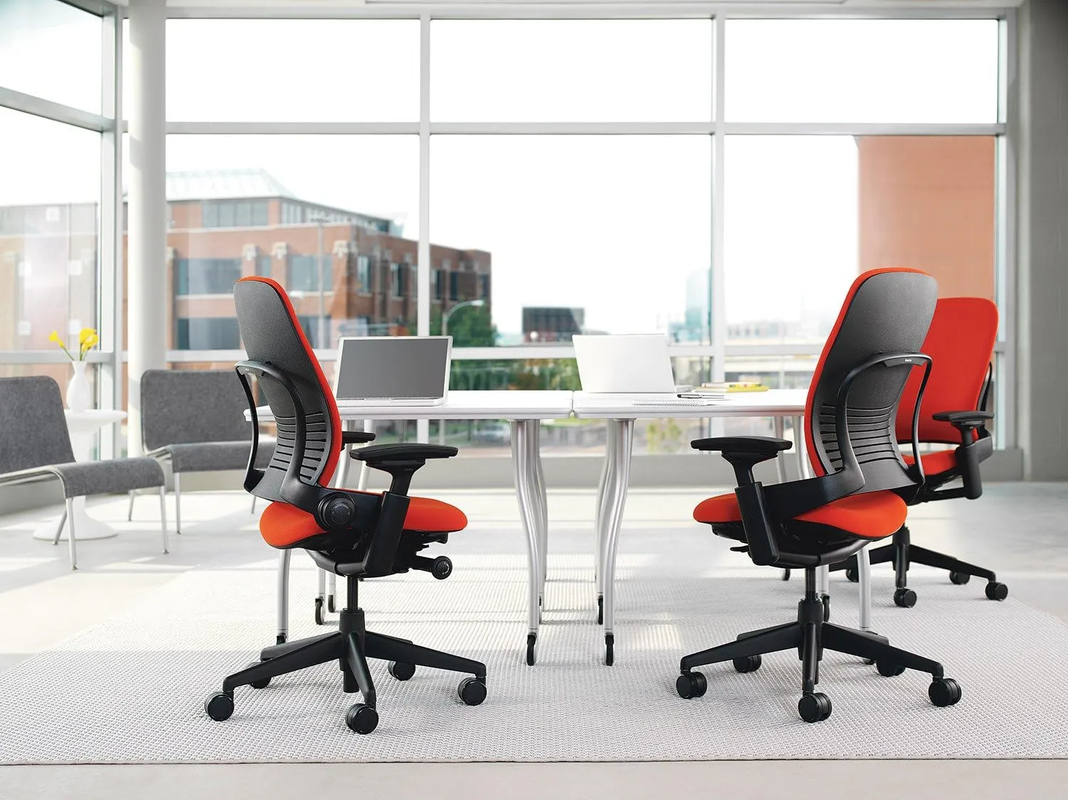 Steelcase Leap Office Chair, Black Frame and Black Leather