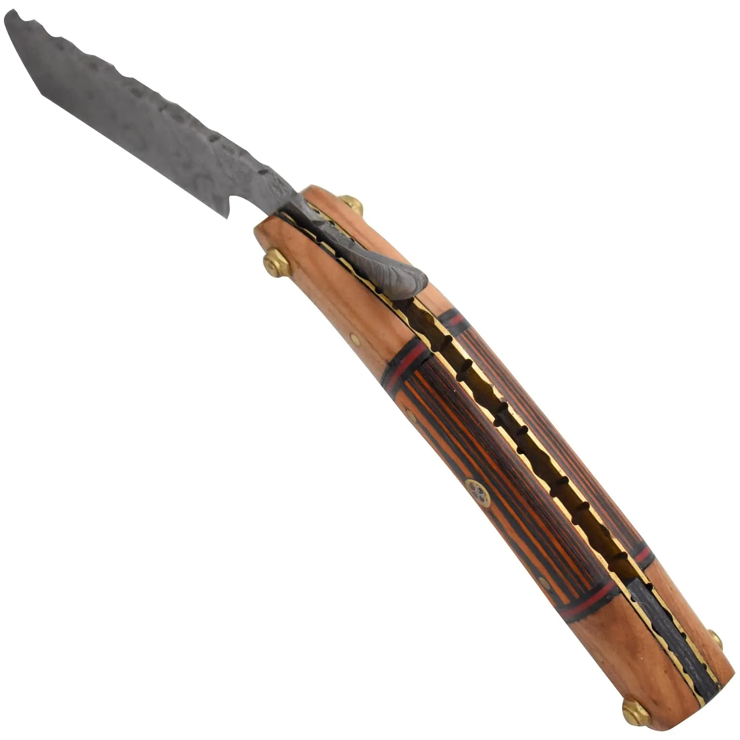 Straight Razor | Straight Edge-Razor Sharp High Hardness Real Damascus Steel Cutthroat Straight Edge-Blade | Barber Razor (347)
