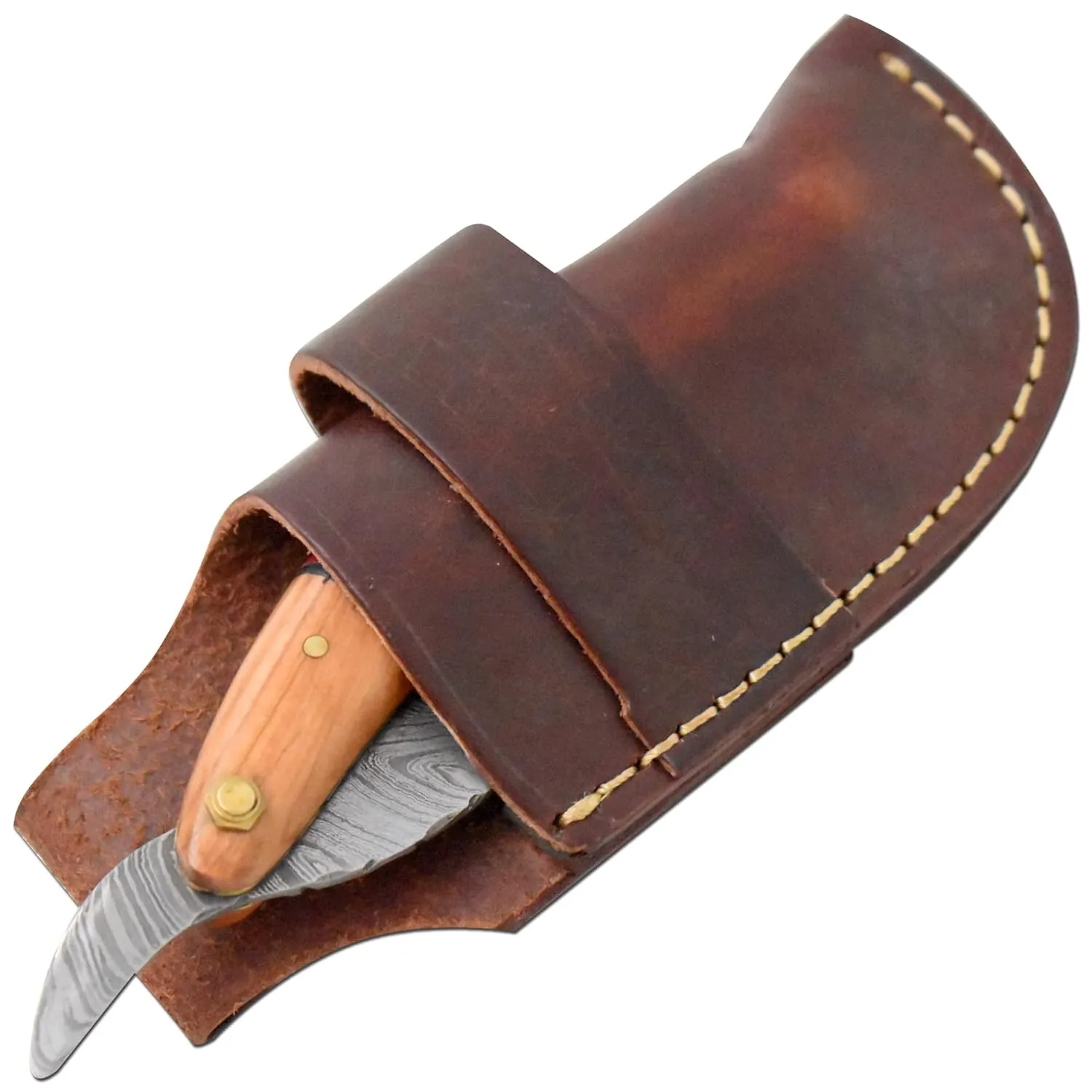 Straight Razor | Straight Edge-Razor Sharp High Hardness Real Damascus Steel Cutthroat Straight Edge-Blade | Barber Razor (347)