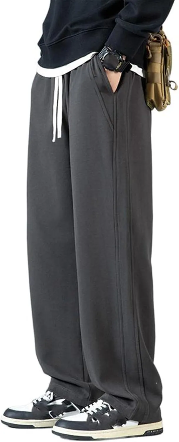 Streetwear Casual Pants Men's Oversized Straight Leg Sport Sweatpants Urban Style