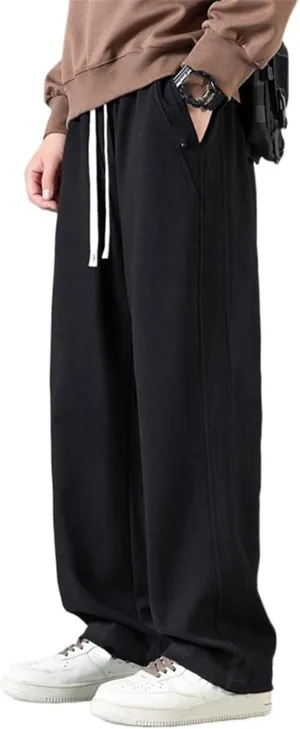 Streetwear Casual Pants Men's Oversized Straight Leg Sport Sweatpants Urban Style