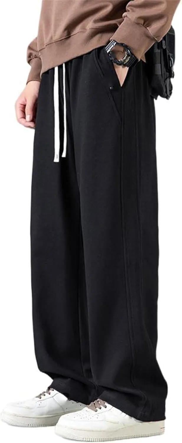 Streetwear Casual Pants Men's Oversized Straight Leg Sport Sweatpants Urban Style
