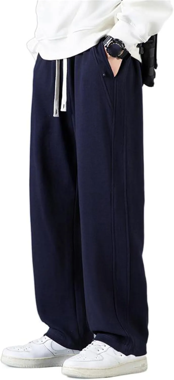 Streetwear Casual Pants Men's Oversized Straight Leg Sport Sweatpants Urban Style