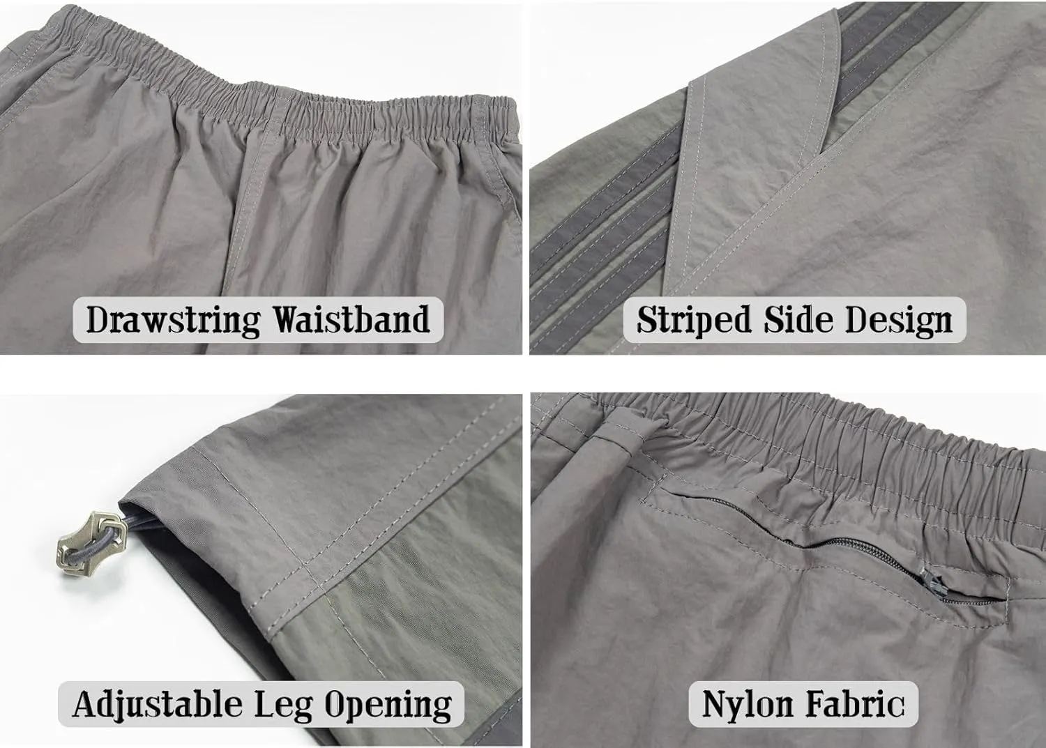 Striped Baggy Parachute Pants Y2k Track Pants Unisex Streetwear Fashion Drawstring Sweatpants