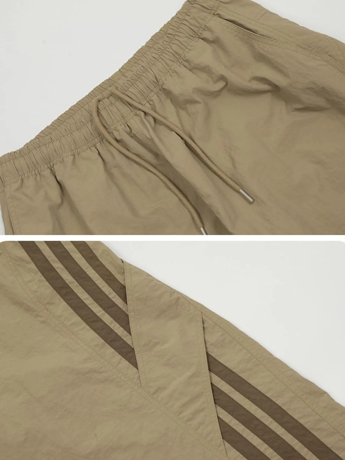 Striped Baggy Parachute Pants Y2k Track Pants Unisex Streetwear Fashion Drawstring Sweatpants