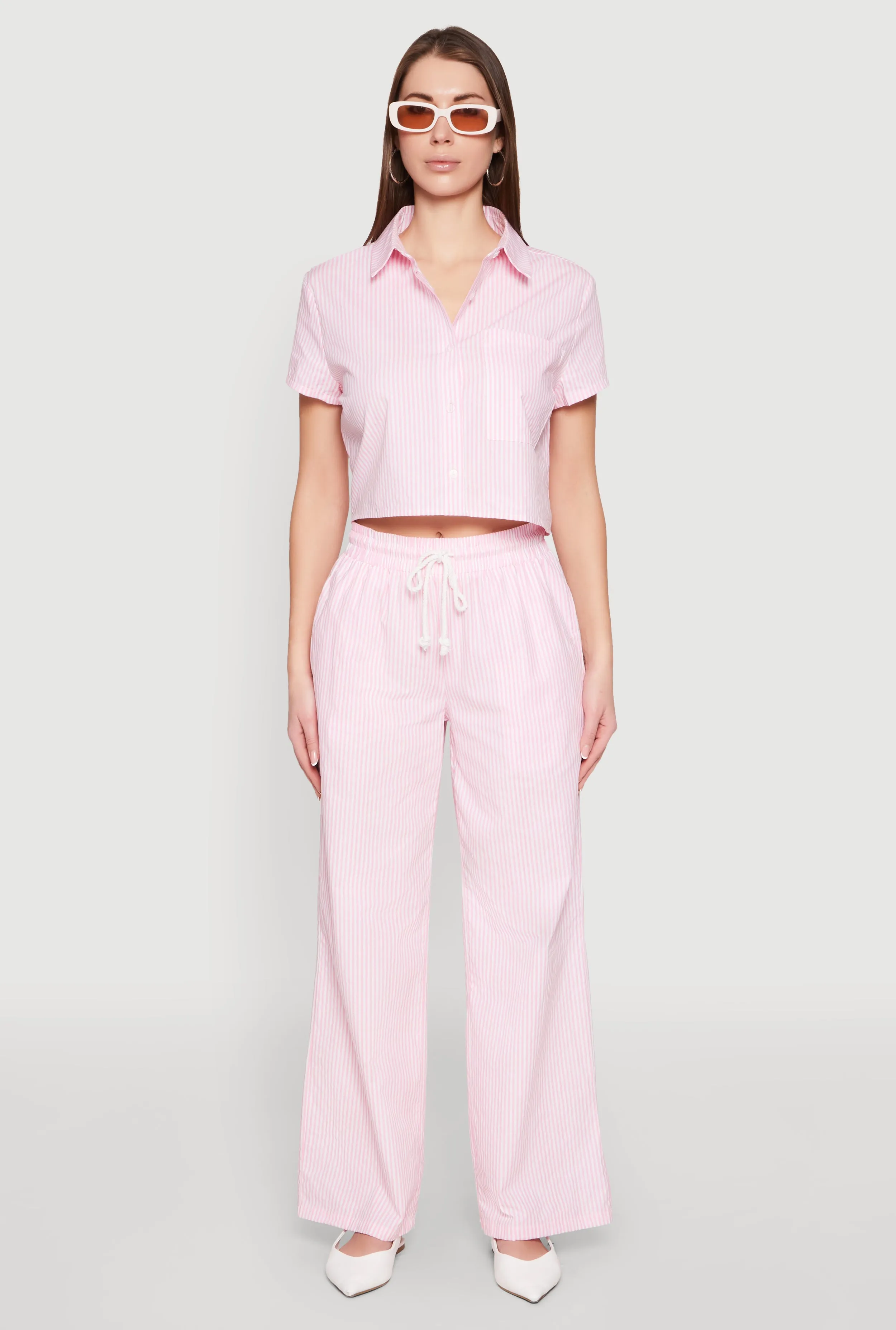 Striped Drawstring Pants