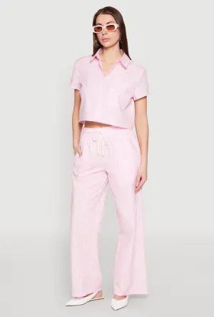 Striped Drawstring Pants