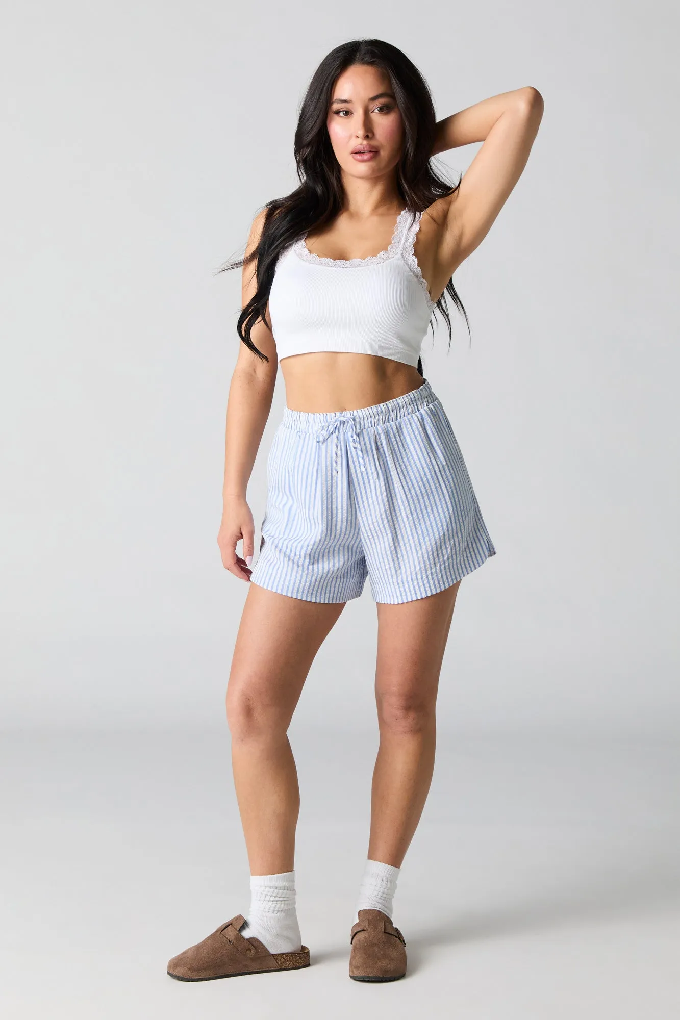 Striped Drawstring Short