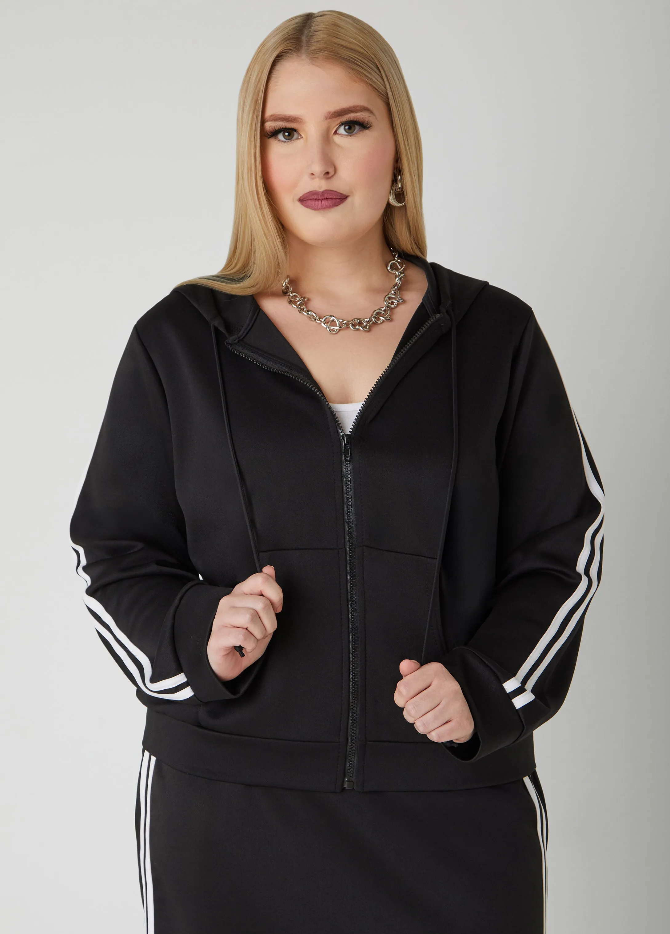 Striped Hooded Jacket