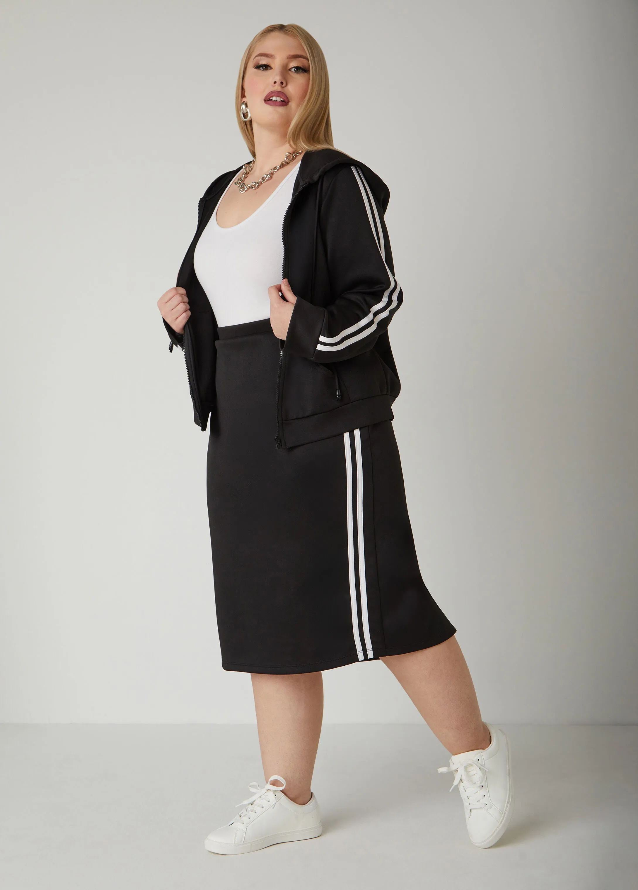 Striped Hooded Jacket