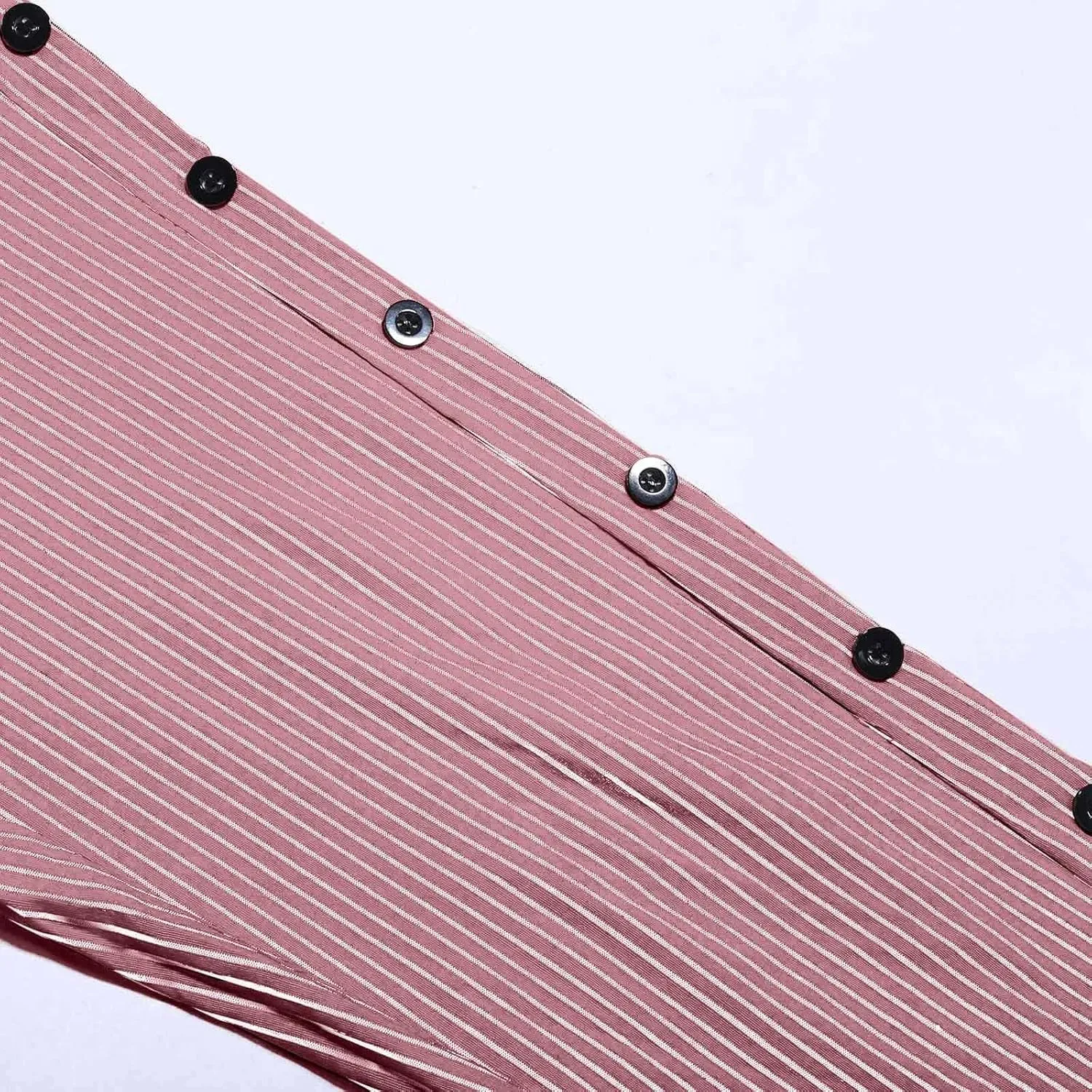 Striped Linen Capri Pants for Women Drawstring High Waist Straight Leg Lounge Pants Dressy Casual Summer 3/4 Trouser