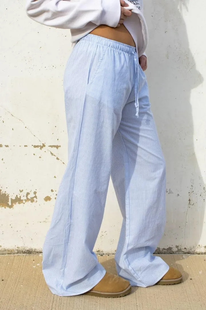 Striped Lounge Pants Womens Plaid Checkered Wide Leg Pajama Pj Pants Y2k Comfy Linen Drawstring Gingham Sleep Pants