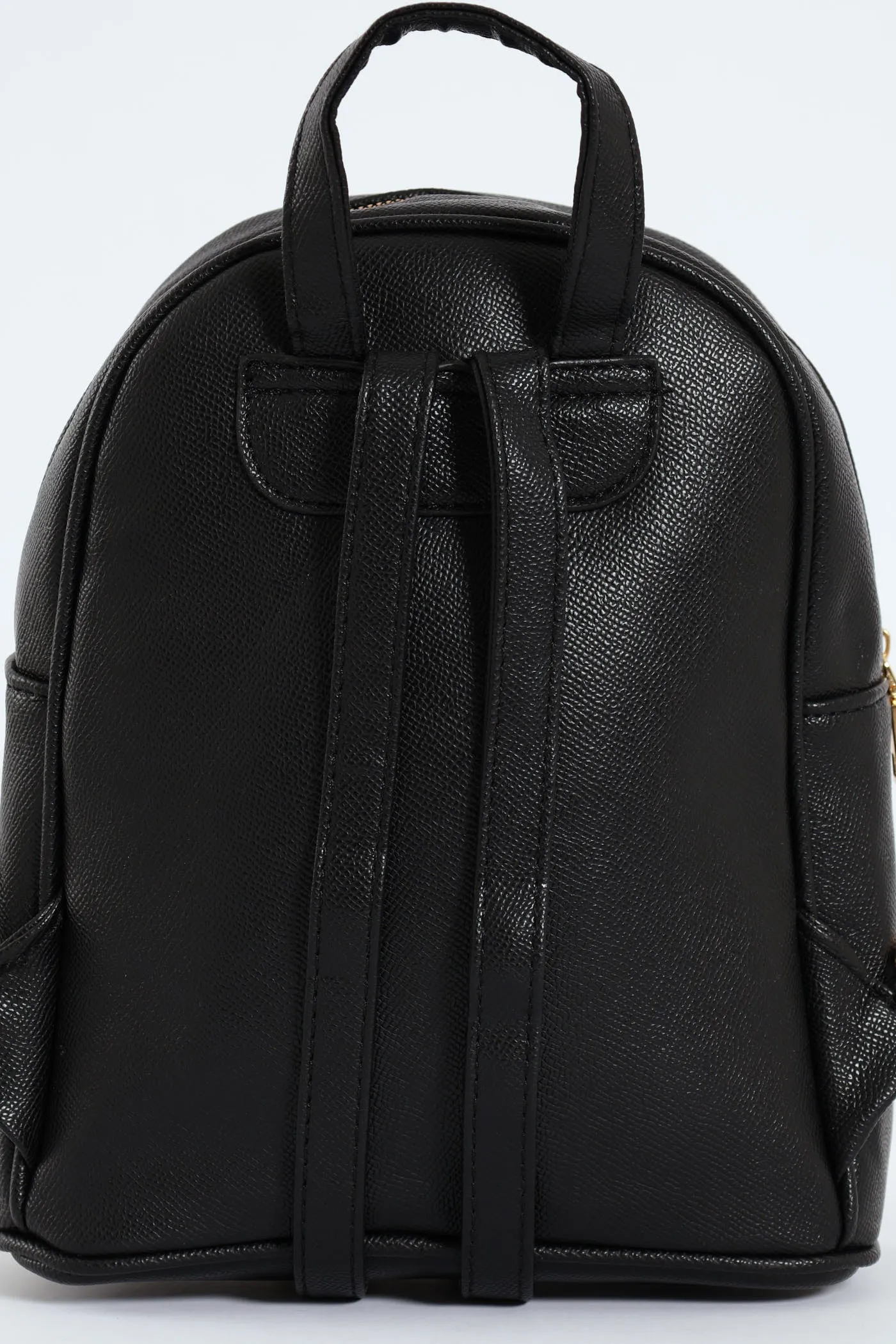 Stud Detail Top Handle Pebble Backpack - Black