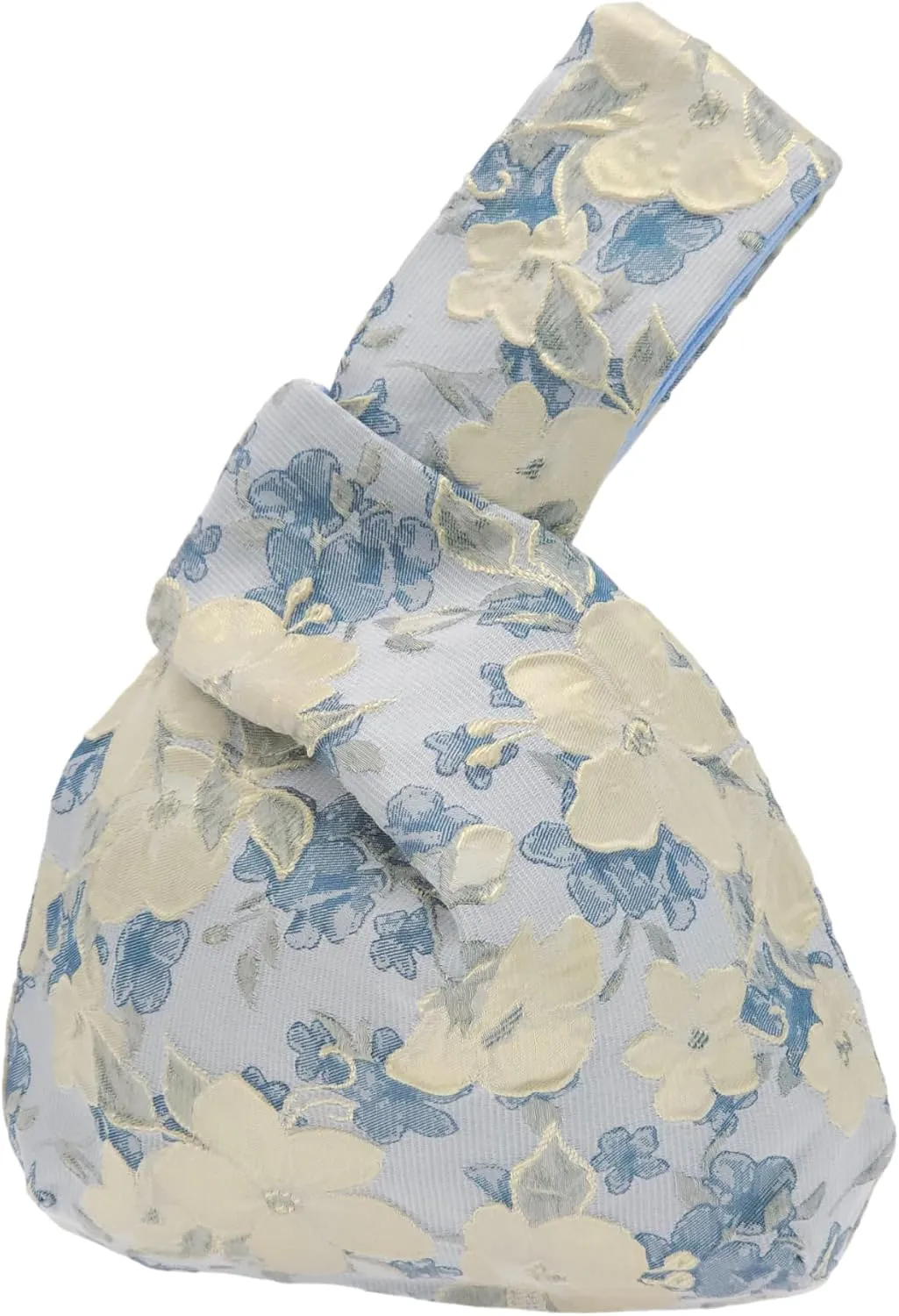 Stylish Cotton Japanese Pattern Wrist Bag Sleeve Knot Pouch Portable Canvas Tote Purse for Female, Women