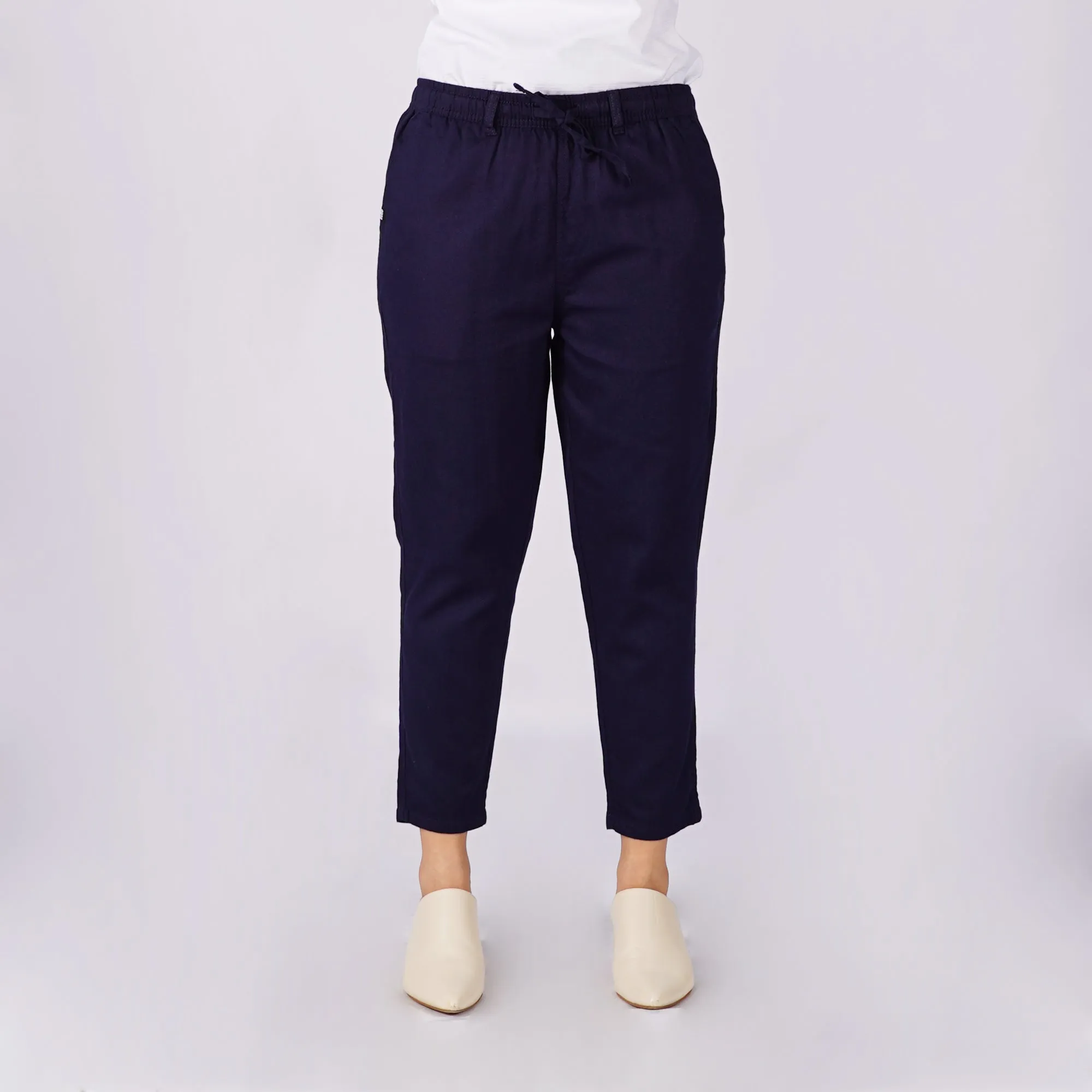 Stylistic Mr. Lee Ladies Basic Non-Denim Drawstring Pants 174762 (Navy)
