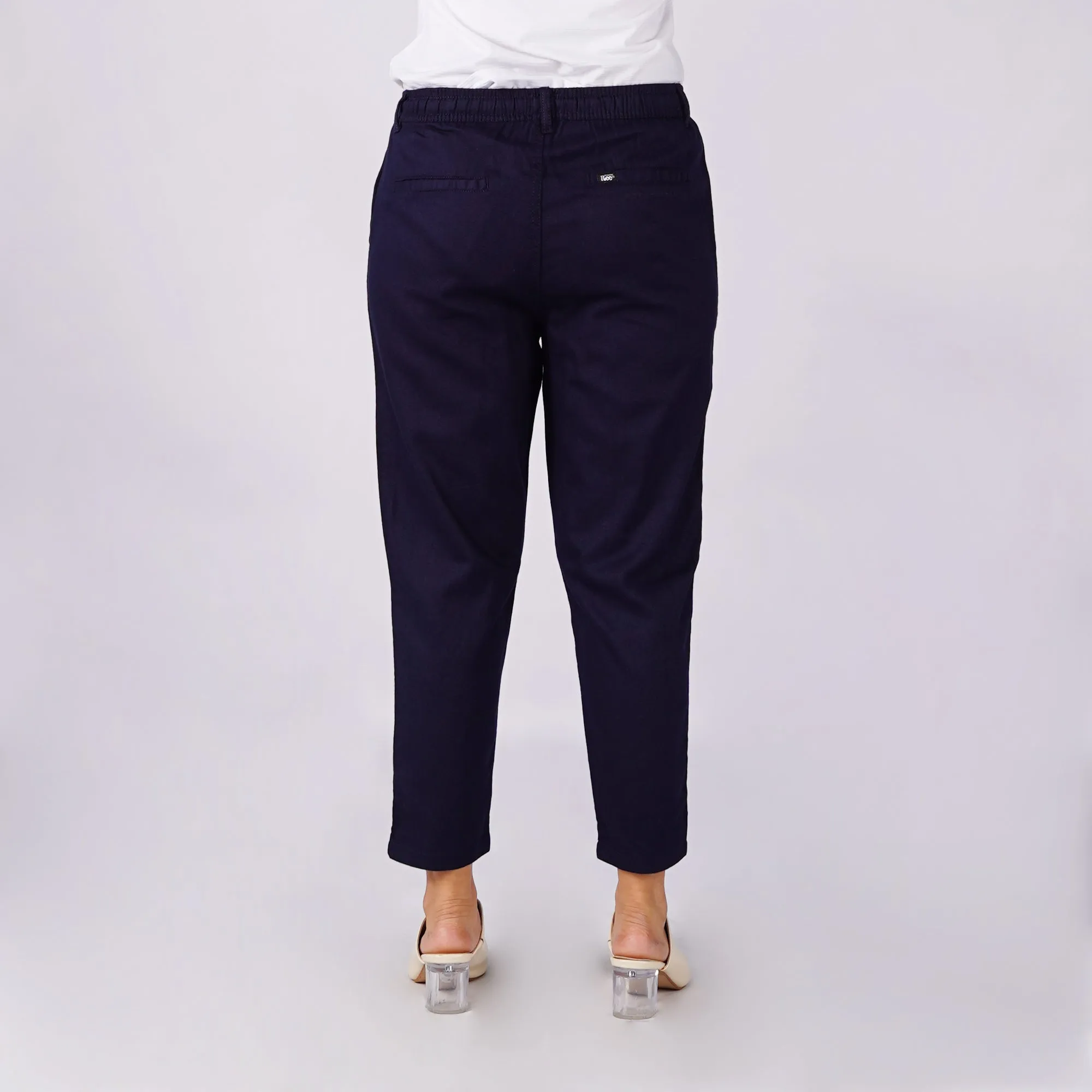 Stylistic Mr. Lee Ladies Basic Non-Denim Drawstring Pants 174762 (Navy)