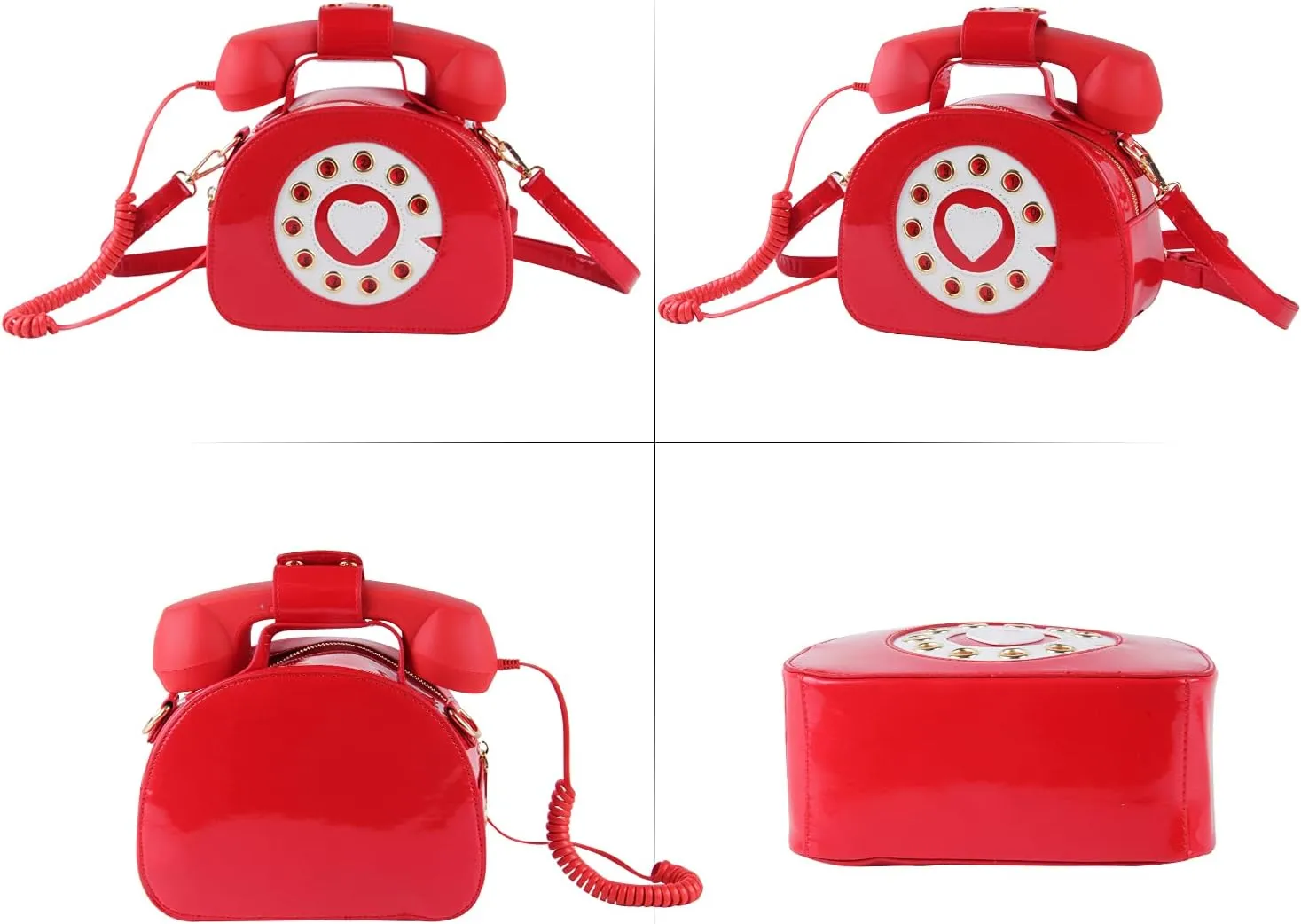 SUKUTU Telephone Shaped Purse Shoulder Crossbody Tote Bags Women Retro Phone Top-Handle Handbags for Girls