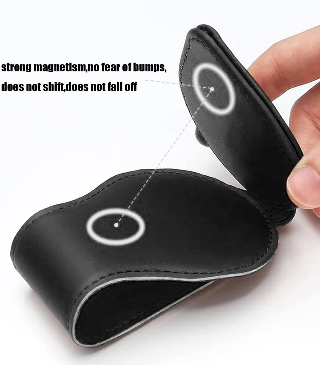 Sunglasses Holder for Car Leather Glasses Frame, Eyeglass Hanger Card Clip Car Sun Visor Accessories Compatible with Mazda 2 3 6 CX-3 CX-5 CX-9