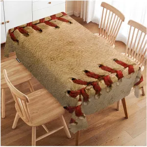 Swono Tablecloth Baseball, Sport Leather Old Worn Ball Football Table Cloth for Kitchen Dining Tabletop Decoration Parties Weddings, 52 X 70 Inch Rectangle Tablecloth