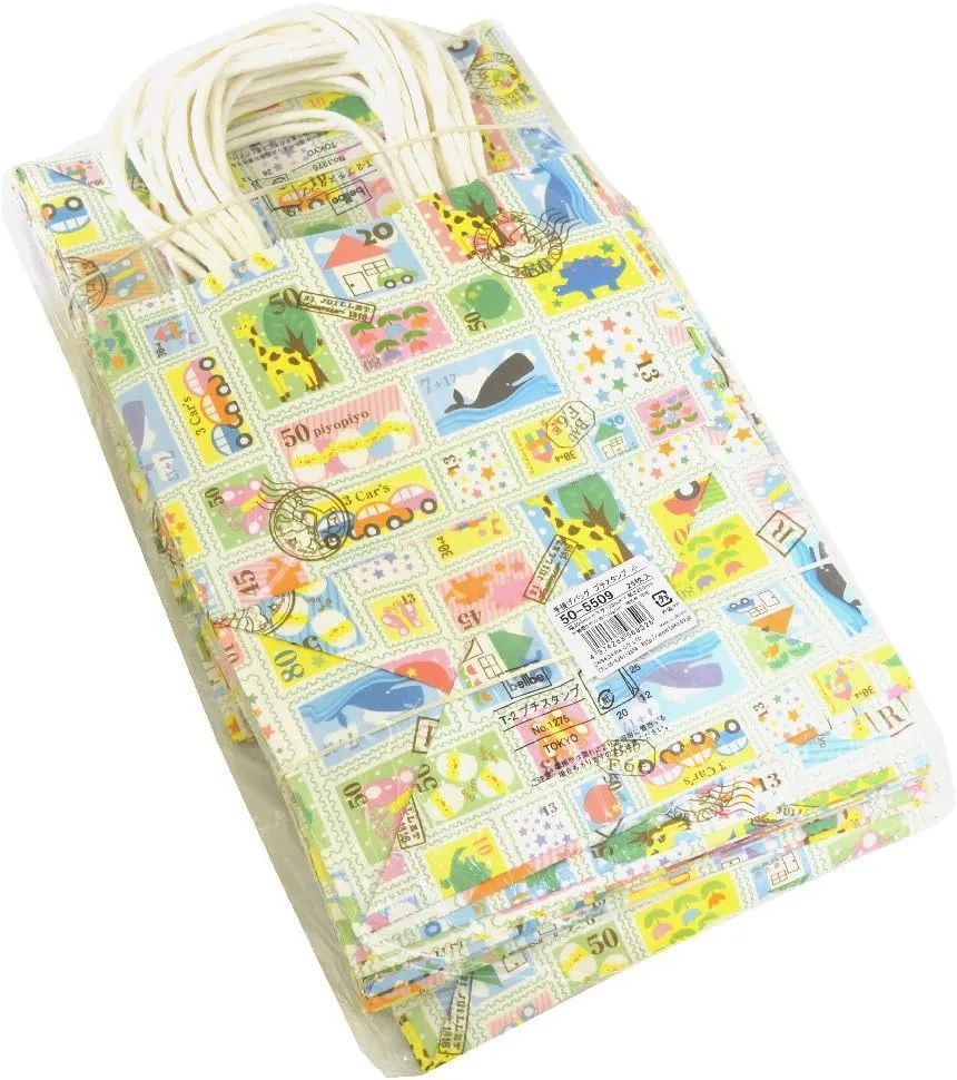 Takajirushi 50-5509 Gift Bags, Handbag, Petite Stamps, Small, 50 Sheets