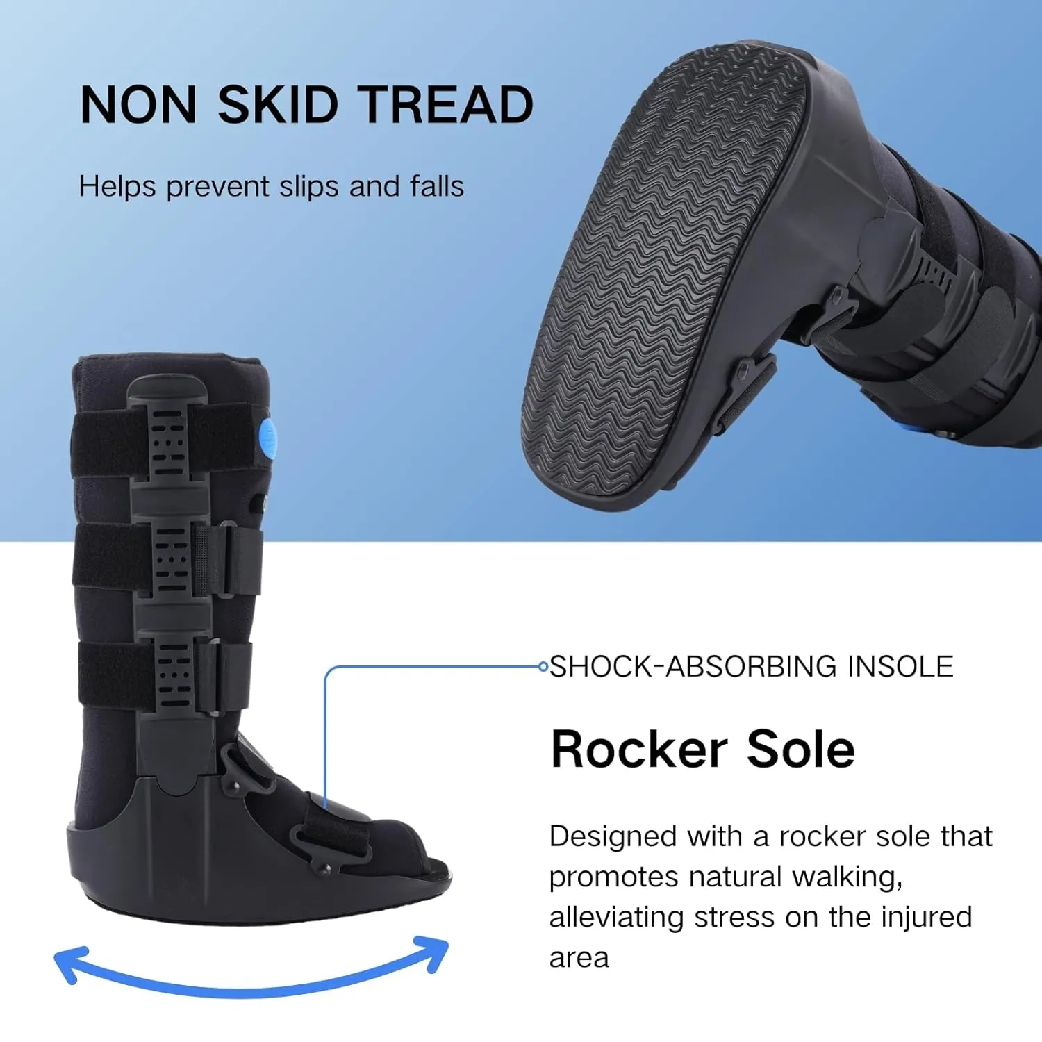 Tall Air Cam Fracture Boot Orthopedic Walking Boot Medical Inflatable Walker Boot for Broken Foot, Sprained Ankle and Post Surgery (Small)