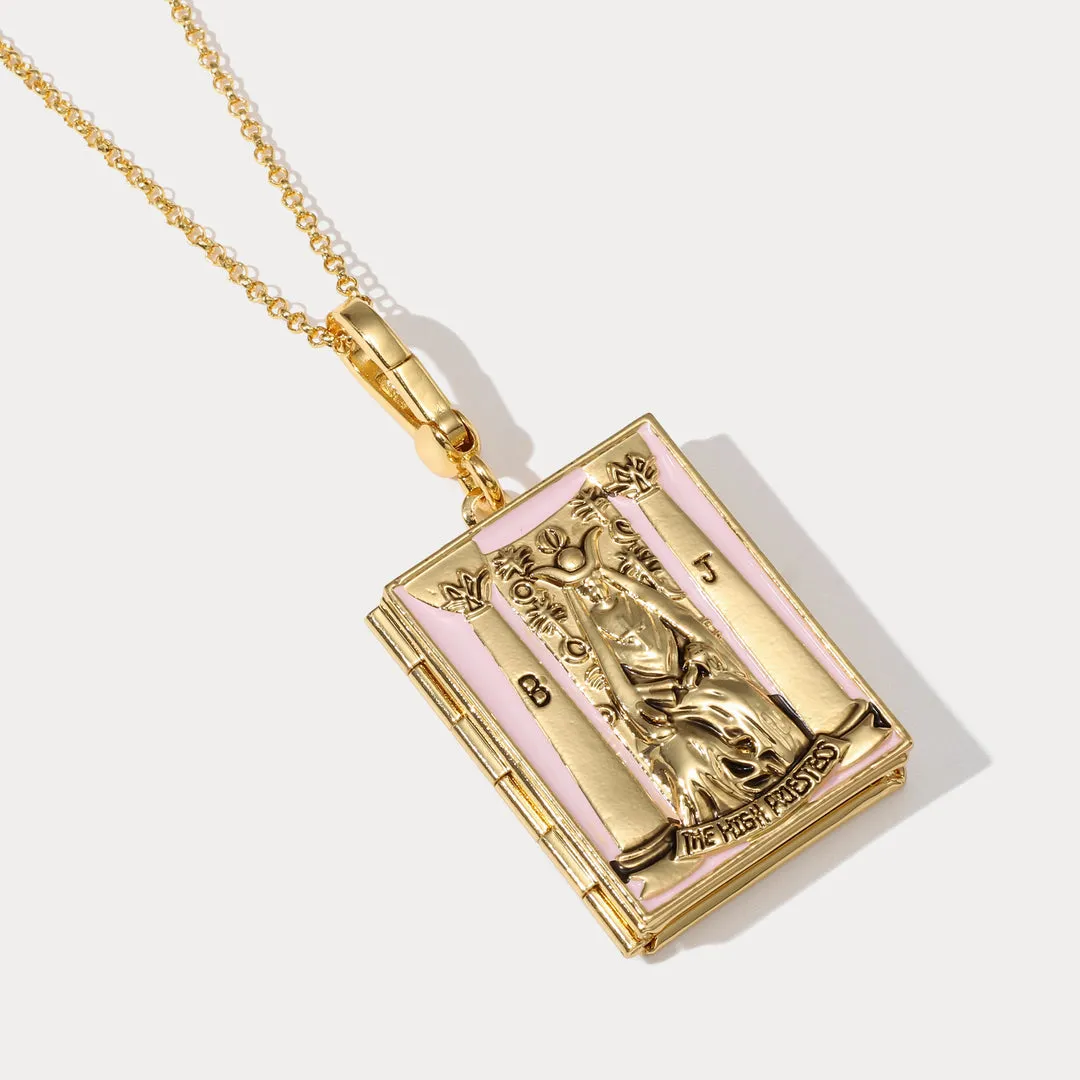Tarot Locket Pendant - The High Priestess