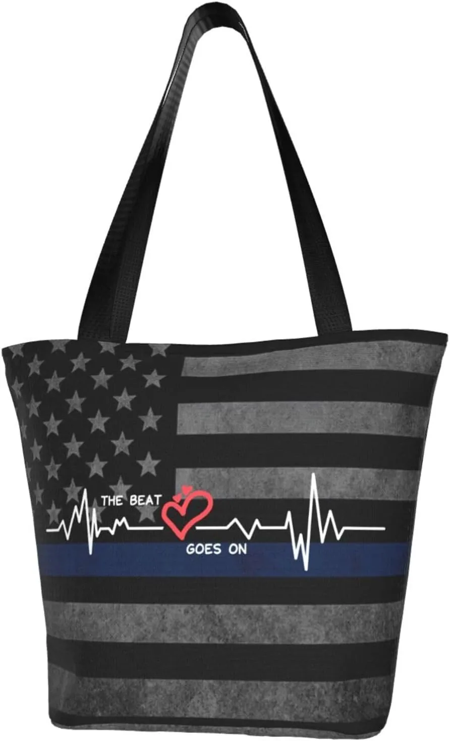 The Beat Goes On Heartbeat Fashion Shoulder Bag Large Capacity For Man Or Woman