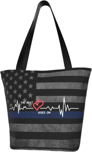 The Beat Goes On Heartbeat Fashion Shoulder Bag Large Capacity For Man Or Woman