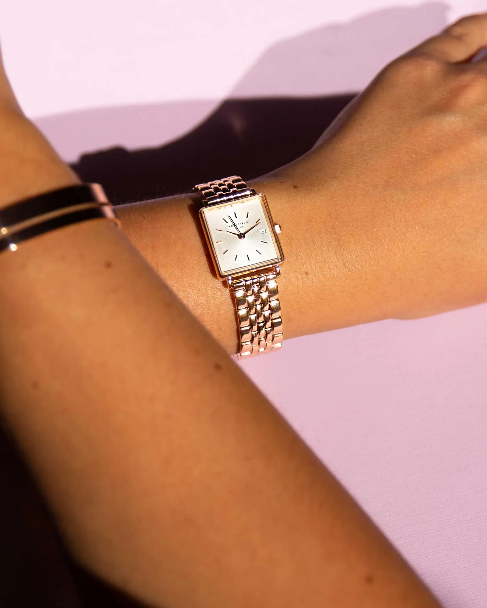 The Boxy XS White Rose gold