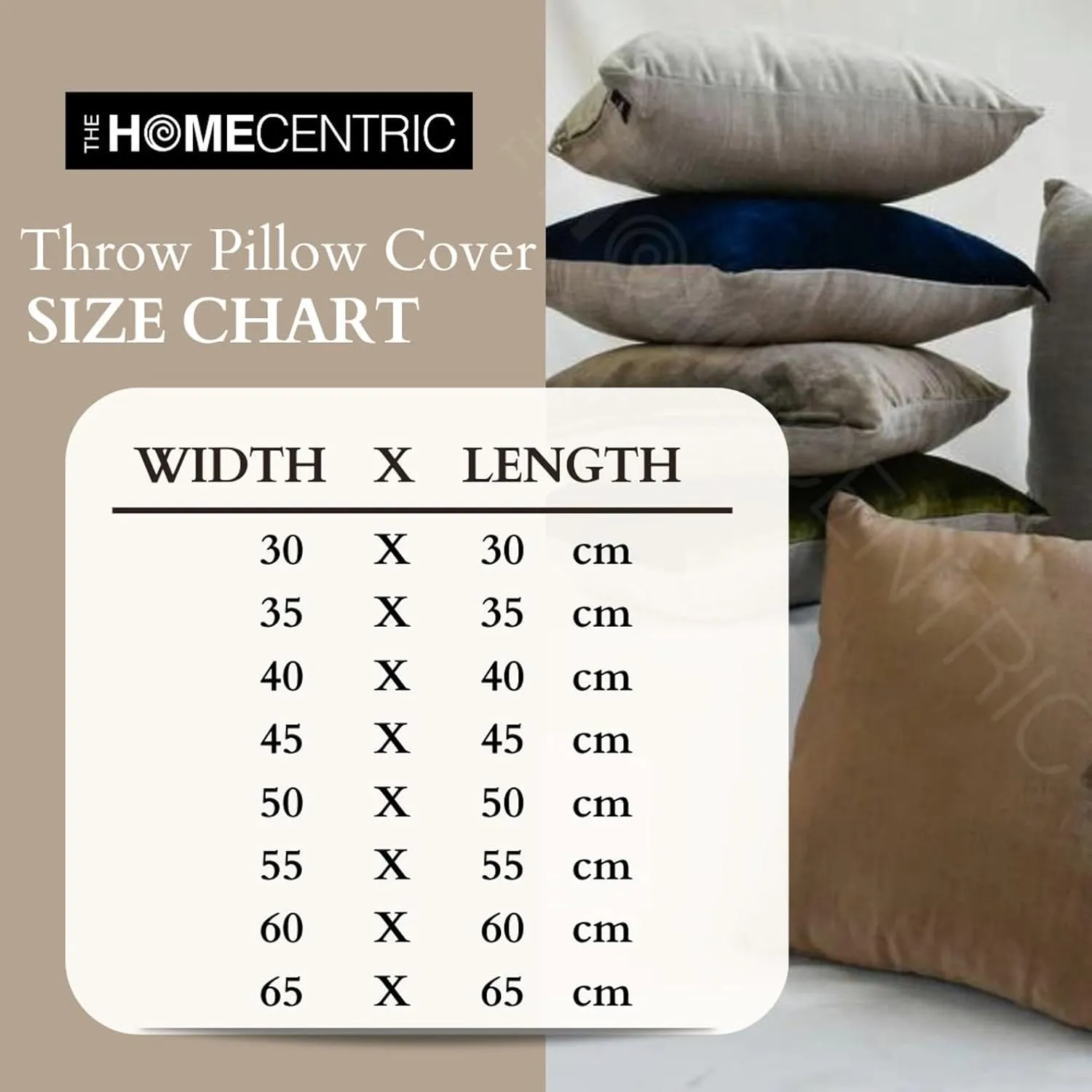The HomeCentric Cushion Cover for Couch, Gold & Cream 14"x14" (35x35 cm) Throw Pillow Covers, Velvet Beaded Throw Pillows for Couch, Chevron Pattern Modern Easter - Gold Walk