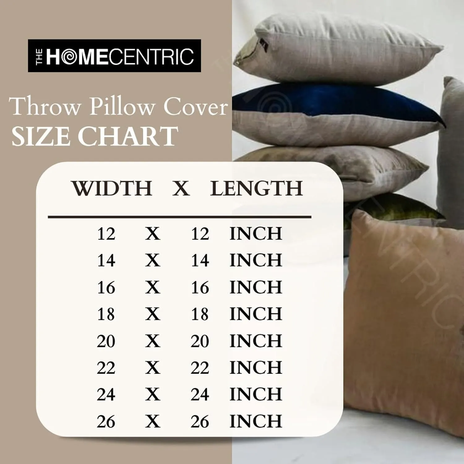 The HomeCentric Cushion Cover for Couch, Gold & Cream 14"x14" (35x35 cm) Throw Pillow Covers, Velvet Beaded Throw Pillows for Couch, Chevron Pattern Modern Easter - Gold Walk