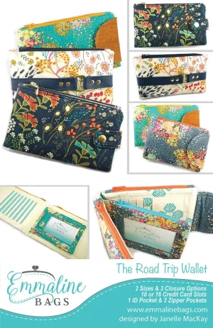 The Road Trip Wallet Pattern by Emmaline Bags