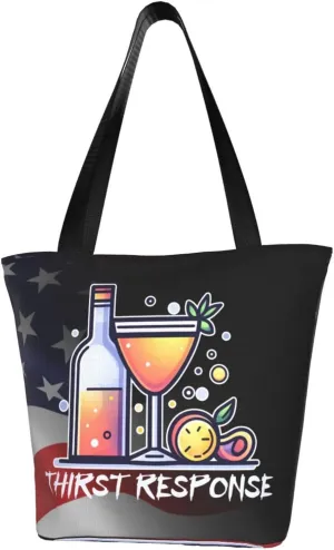 Thirst Response Funny Bartender Mixologists Fashion Shoulder Bag Large Capacity For Man Or Woman