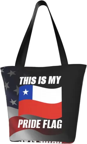 This Is My Pride Flag Chile Flag Fashion Shoulder Bag Large Capacity For Man Or Woman