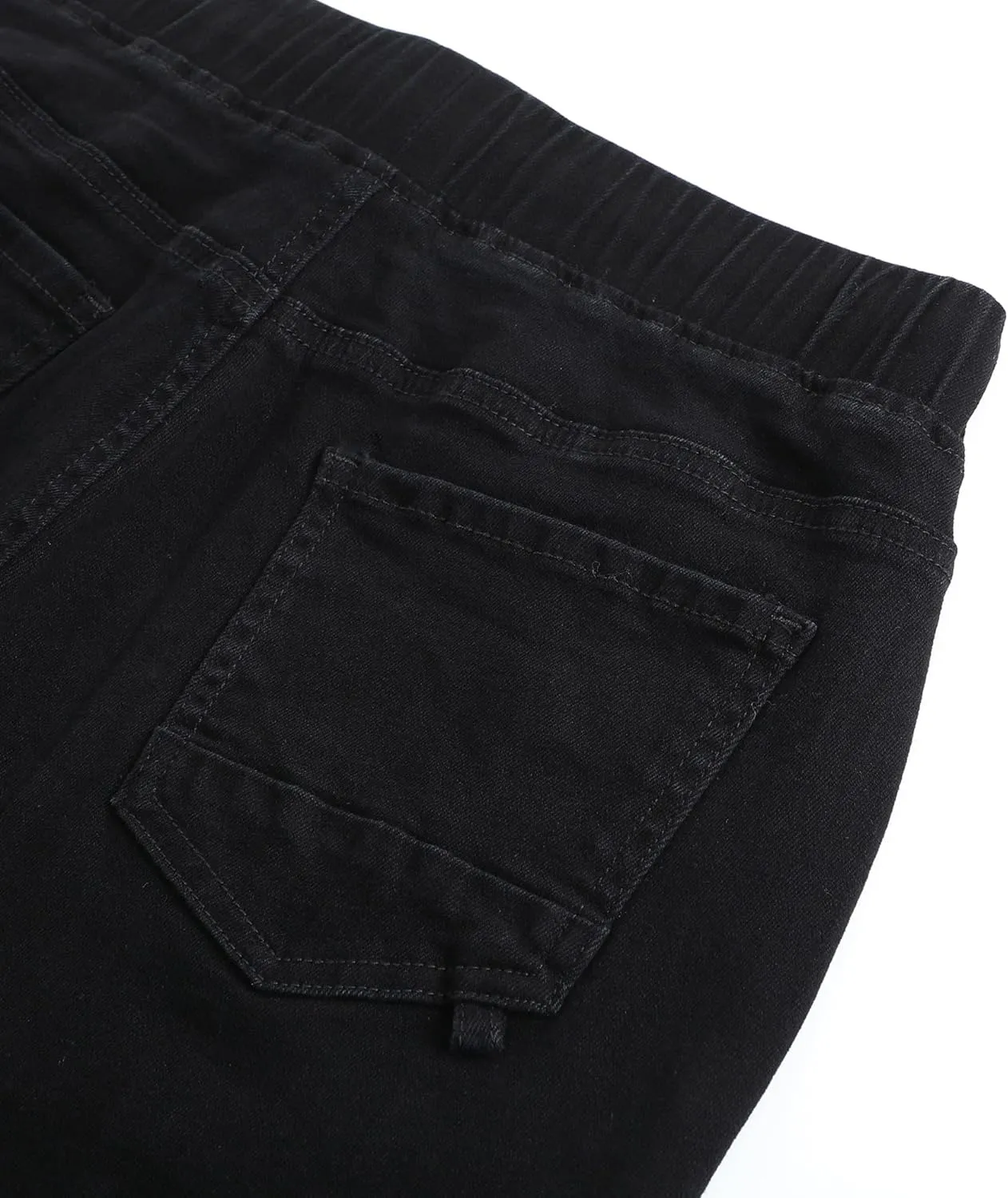 THUNDER STAR Womens Denim Ripped Bermuda Shorts Distressed Knee Length Stretch Short Jeans