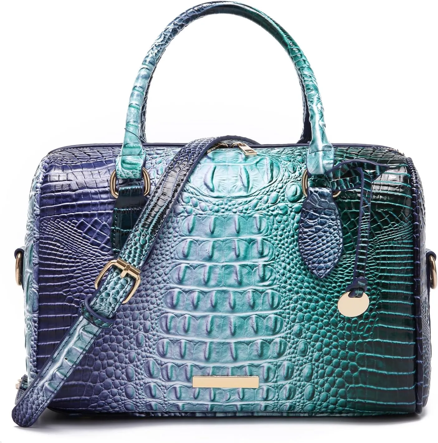 Top-Handle Crocodile Purses For Women Crossbody Leather Bags Trendy Large Capacity Tote with Shoulder Strap