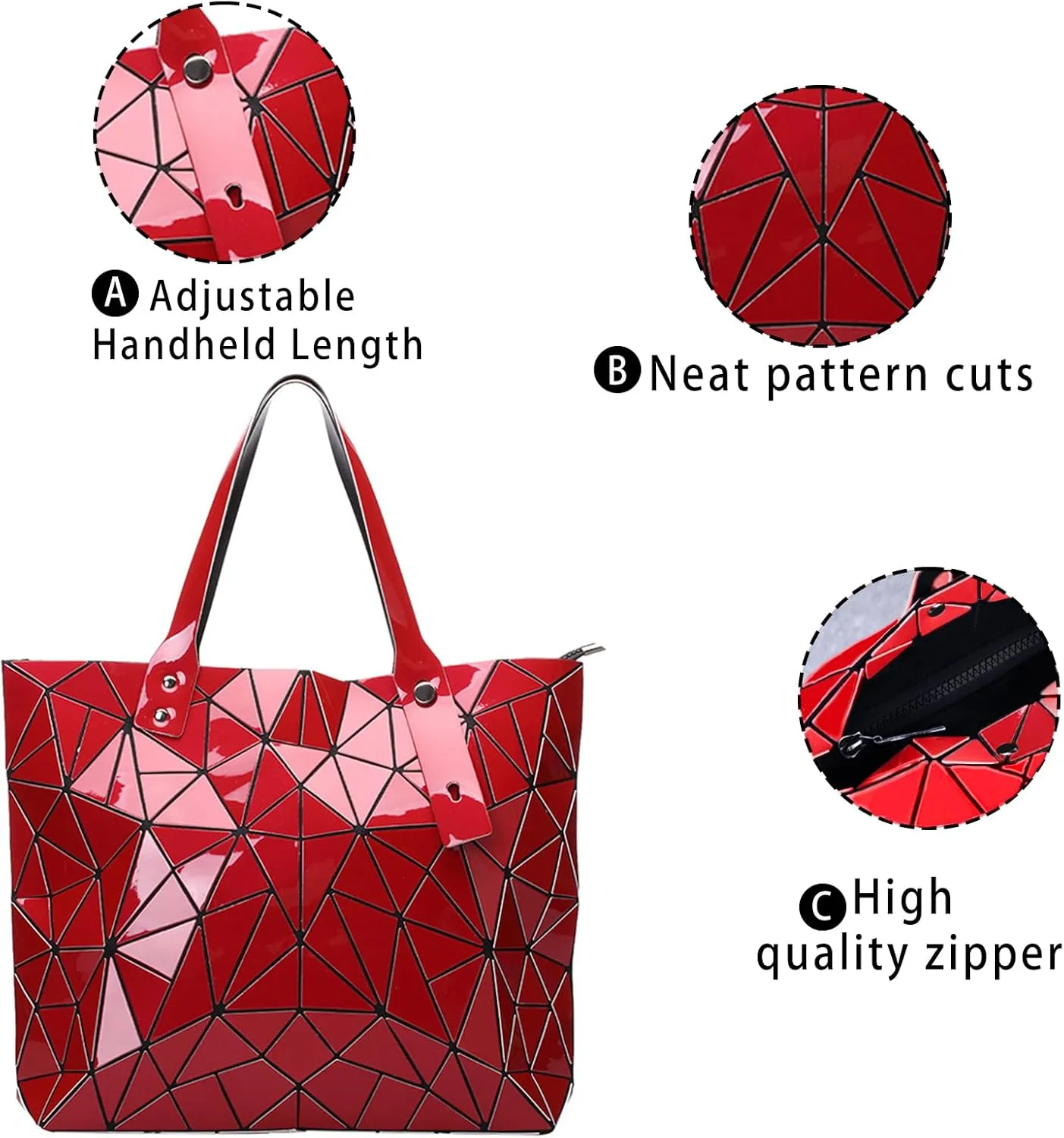 Tote Bag for Women, Women's Shoulder Handbags,Geometric Lattice Bag for Women Suitable for Christmas, Party,Travelling