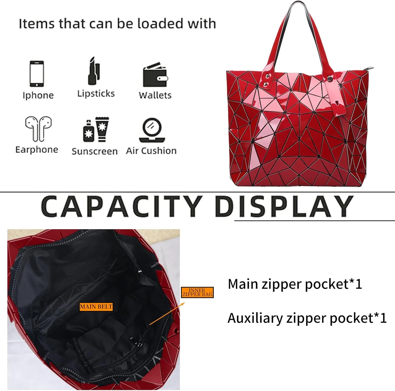 Tote Bag for Women, Women's Shoulder Handbags,Geometric Lattice Bag for Women Suitable for Christmas, Party,Travelling