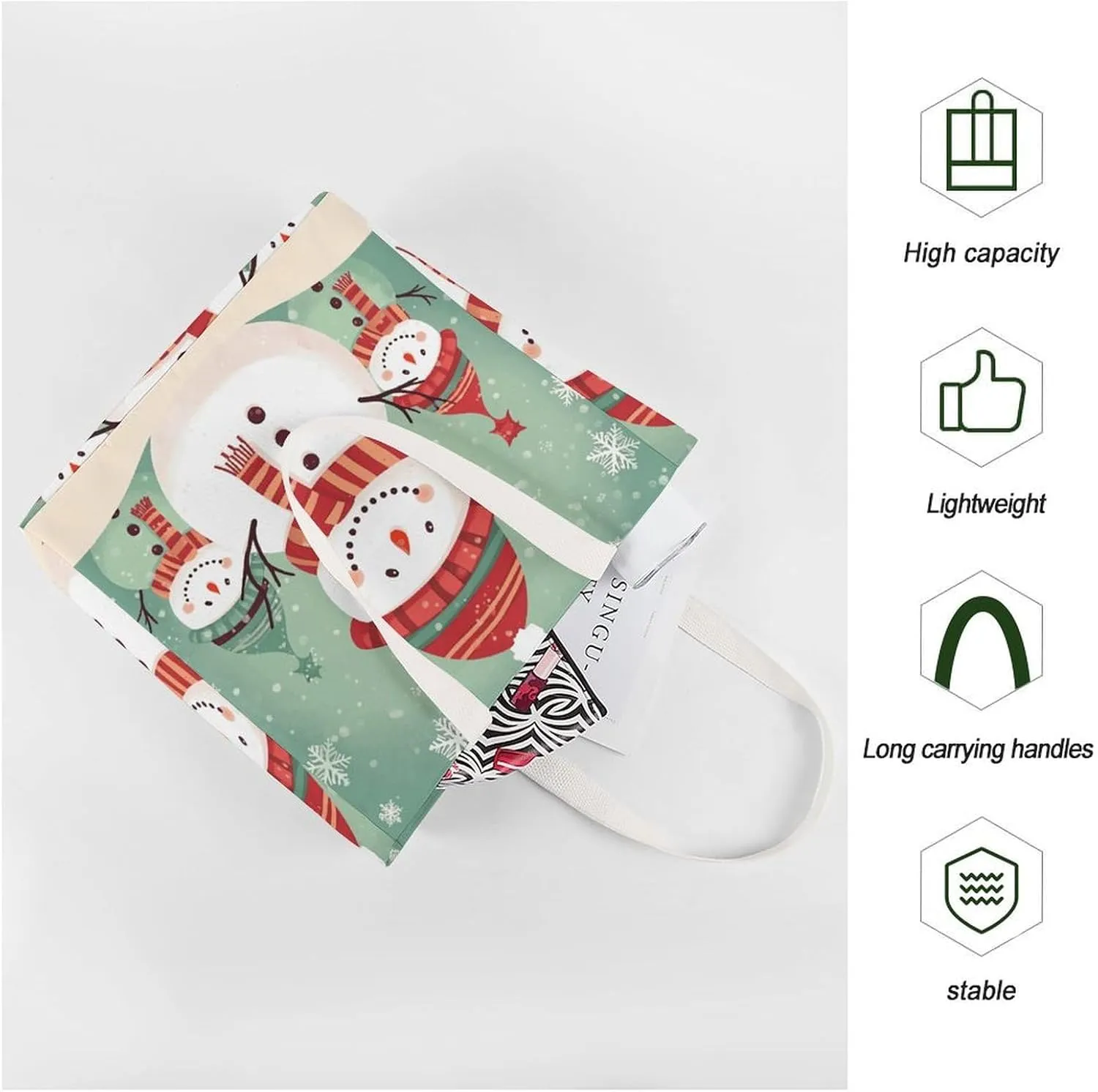 Tote Bag Laptop Handbag Meat Slices Pattern Grocery Bag Canvas Shoulder Bag Crossbody Bag for Travel