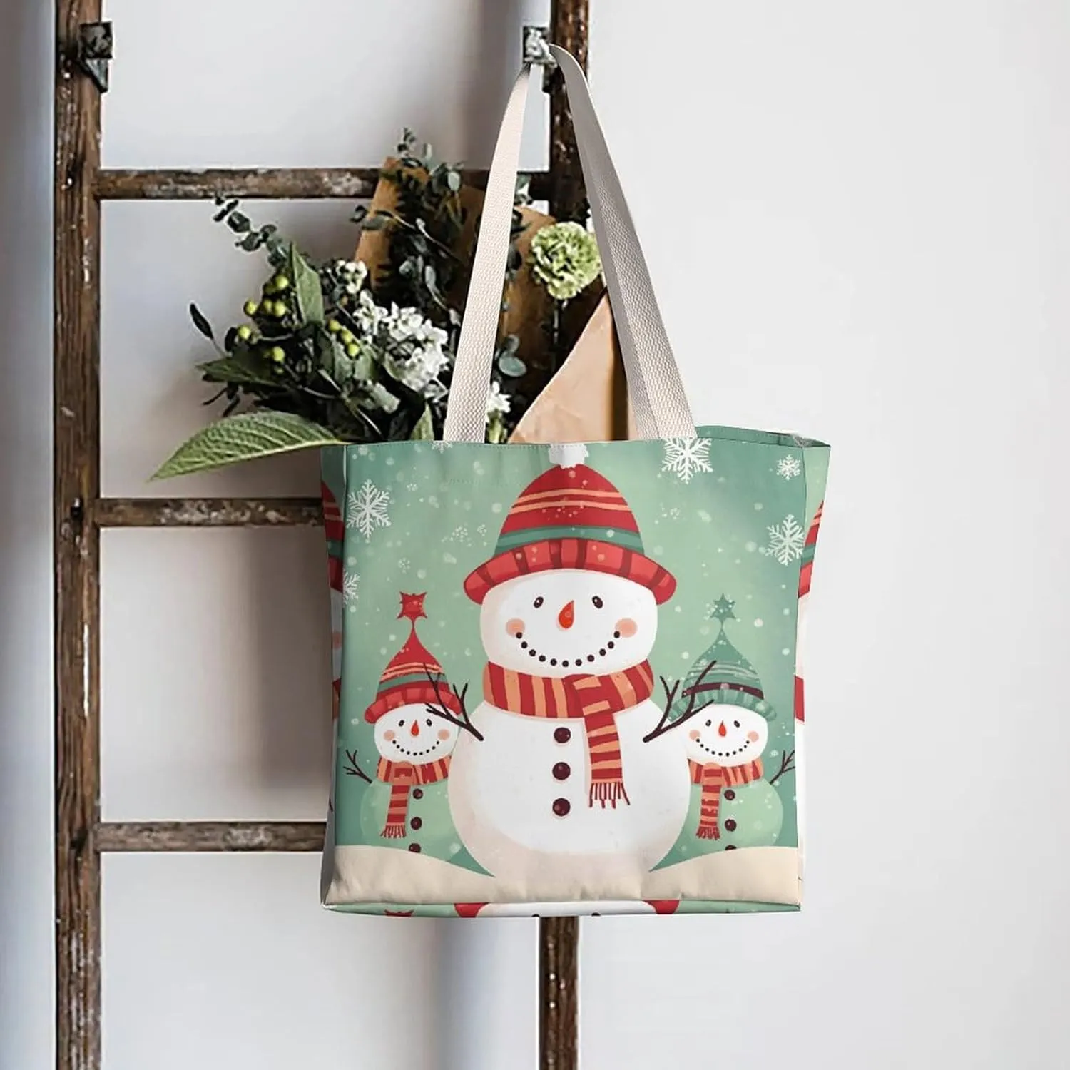 Tote Bag Laptop Handbag Meat Slices Pattern Grocery Bag Canvas Shoulder Bag Crossbody Bag for Travel