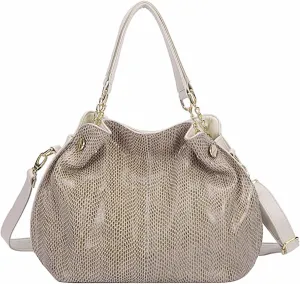 Tote Bag Satchel for Women PU Leather Top-handle Shoulder Bags Snake Pattern Handbag Purse