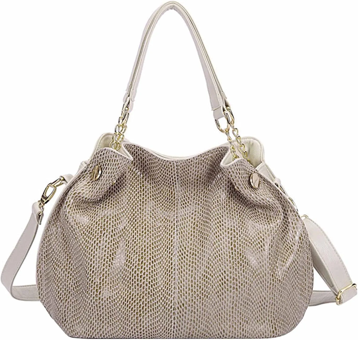 Tote Bag Satchel for Women PU Leather Top-handle Shoulder Bags Snake Pattern Handbag Purse