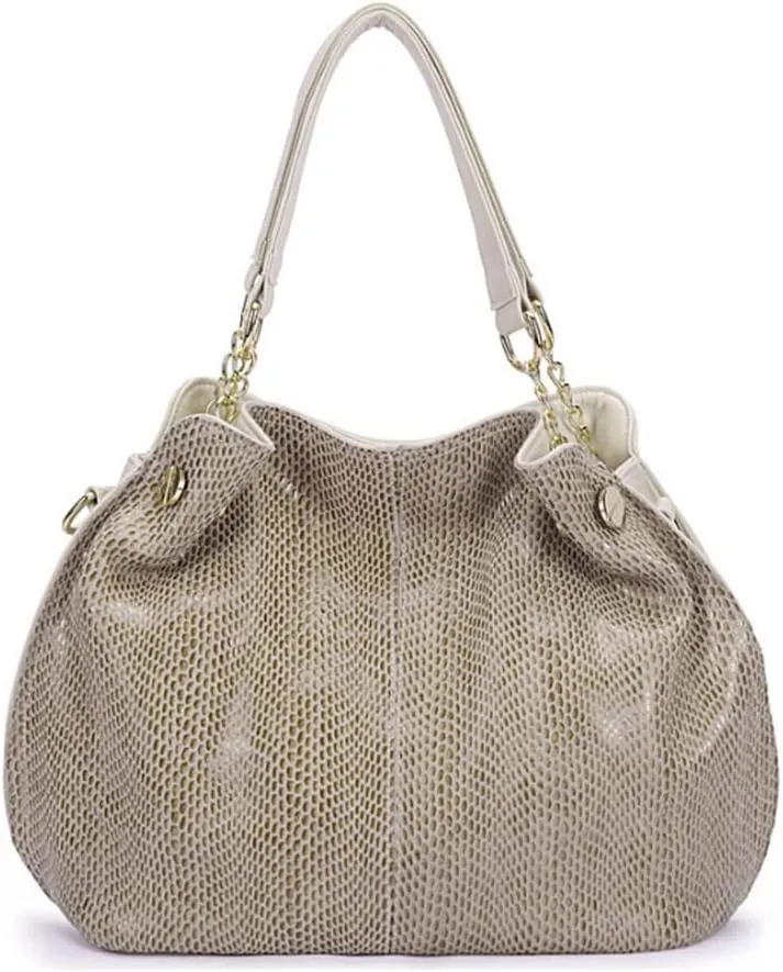 Tote Bag Satchel for Women PU Leather Top-handle Shoulder Bags Snake Pattern Handbag Purse