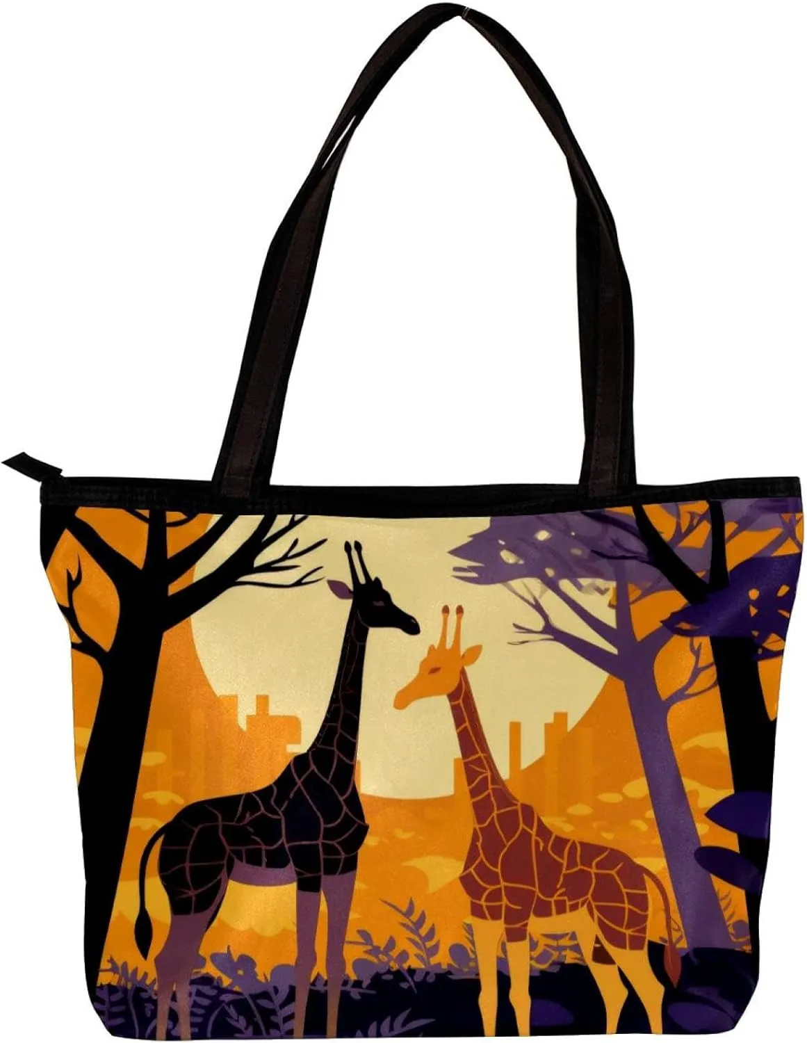 Tote Bags for Women,Womens Handbags,Small Tote Bag,African Giraffe Grassland