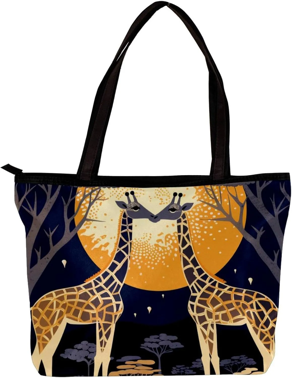 Tote Bags for Women,Womens Handbags,Small Tote Bag,African Giraffe Grassland