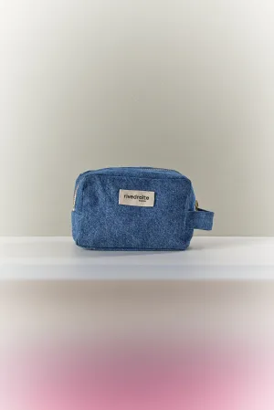 Tournelles the small pouch - Upcycled stonewashed denim