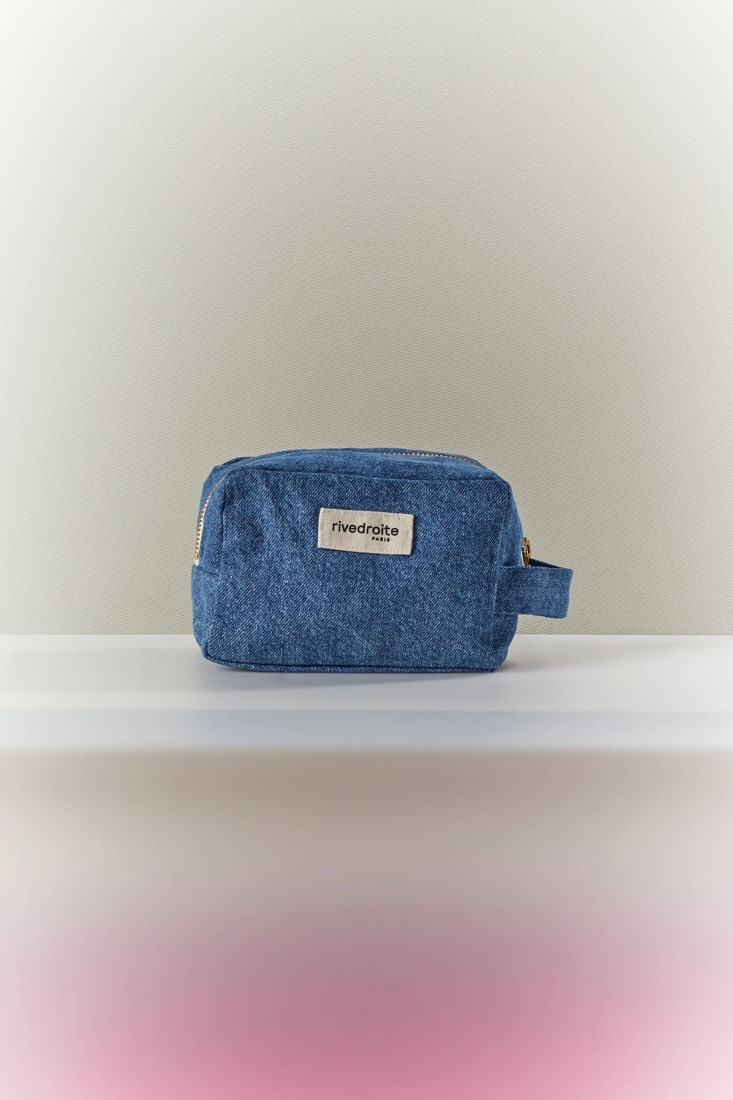 Tournelles the small pouch - Upcycled stonewashed denim